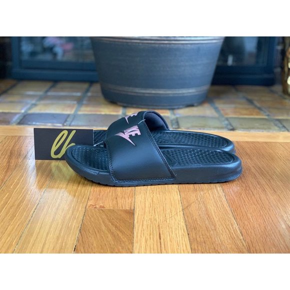 Size 5 W Nike Benassi JDI Slides "Rose Gold" - Picture 1 of 3